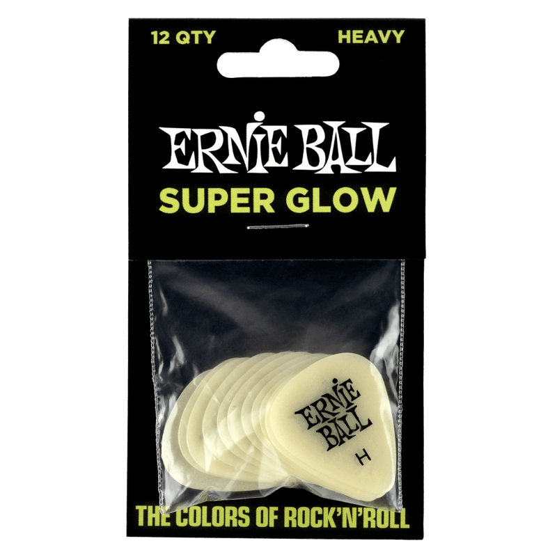 Ernie Ball Picks Superglow Heavy  x12