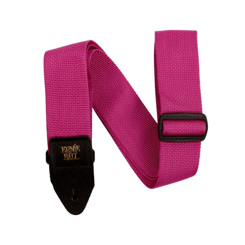 Ernie Ball Polypro Strap Raspberry & Blk