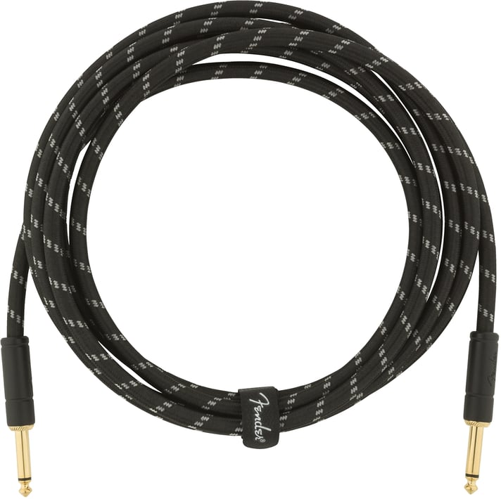 Fender Deluxe Cable 5' Black Tweed S/S