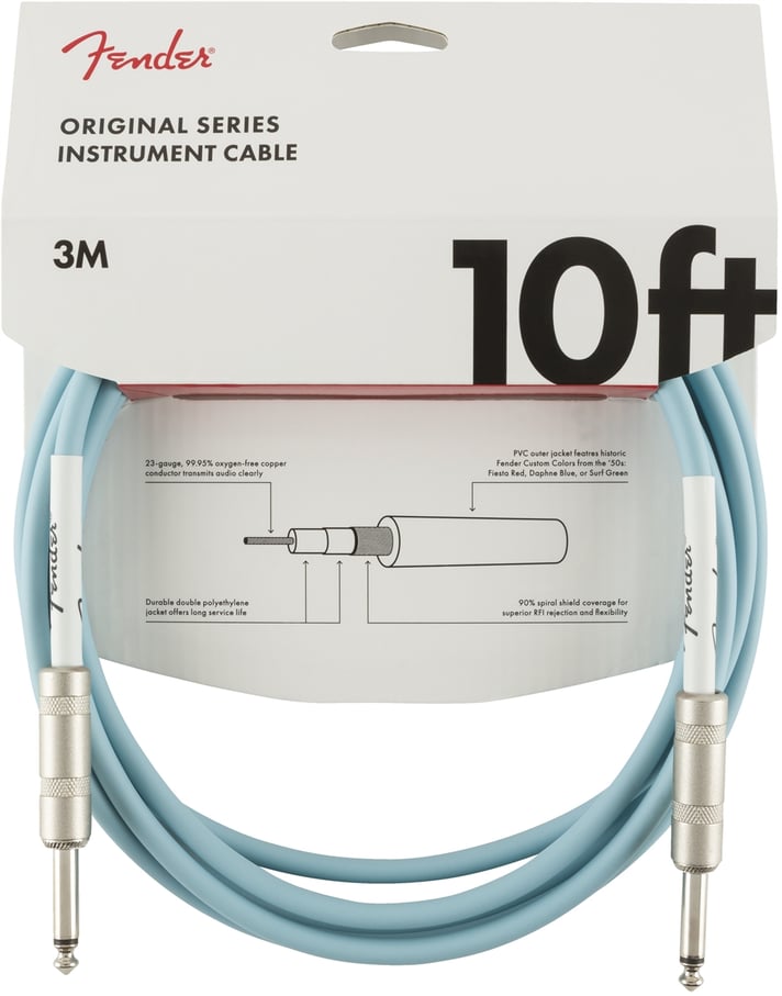 Fender Original Cable 10' Daphne Blue