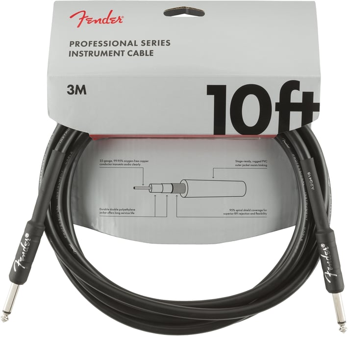 Fender Pro Cable 10" S/S Black