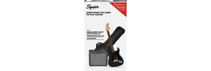 Fender Squier Aff Strat Pak w/FM15G Blk