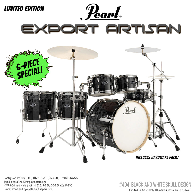 Pearl EXX Artisan F/Plus LTD B&W Skull